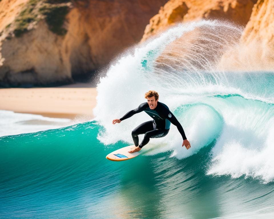Surfen in de Algarve, Portugal