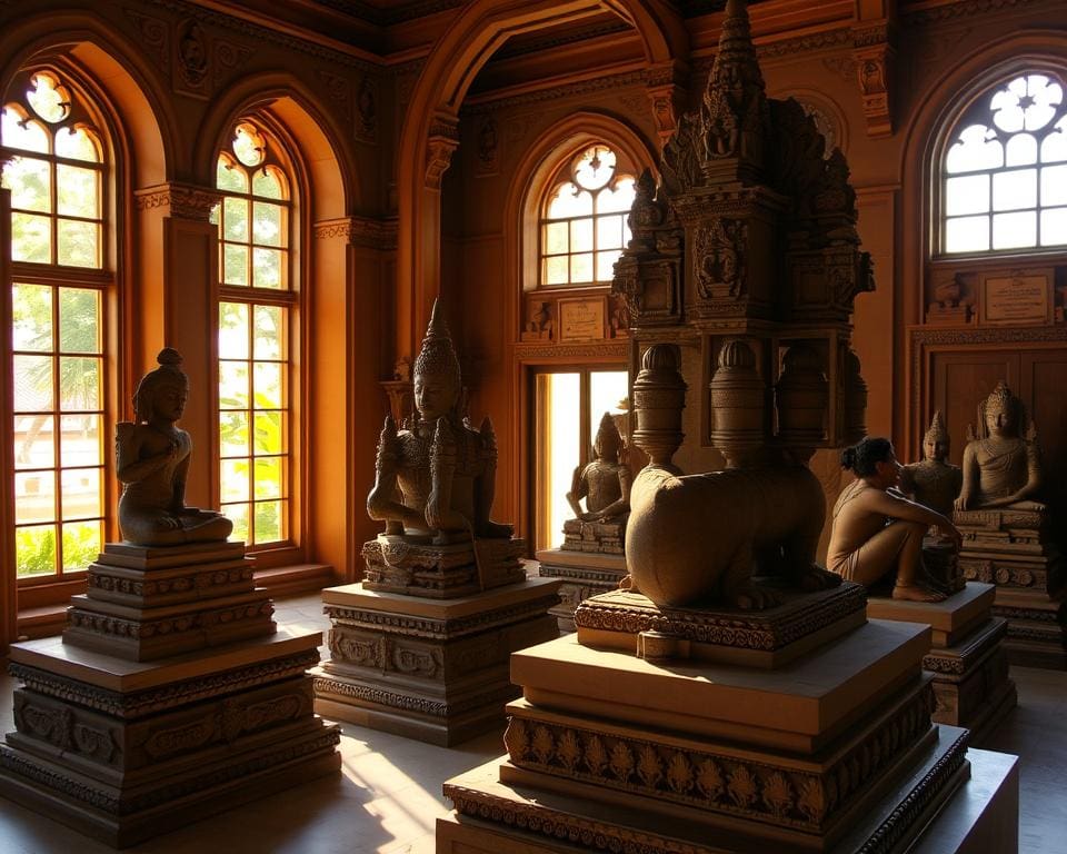 National Museum, Phnom Penh, Cambodja: Angkor-schatten