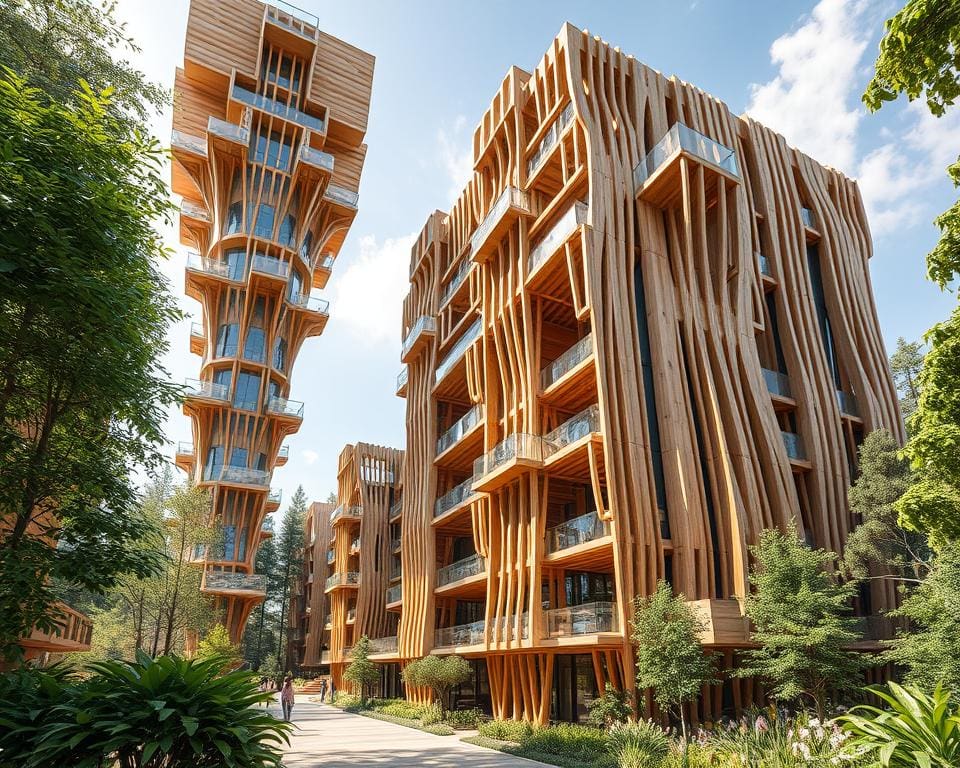 Timber Titanen en CLT in moderne architectuur