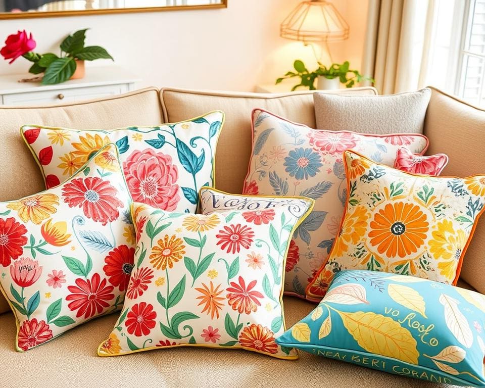 kussens met leuke prints