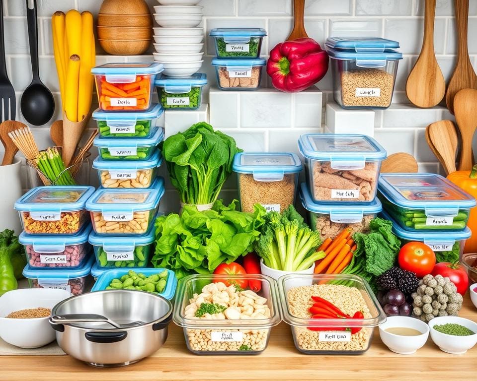 Maaltijdvoorbereiding voor gezonde weekmenu’s