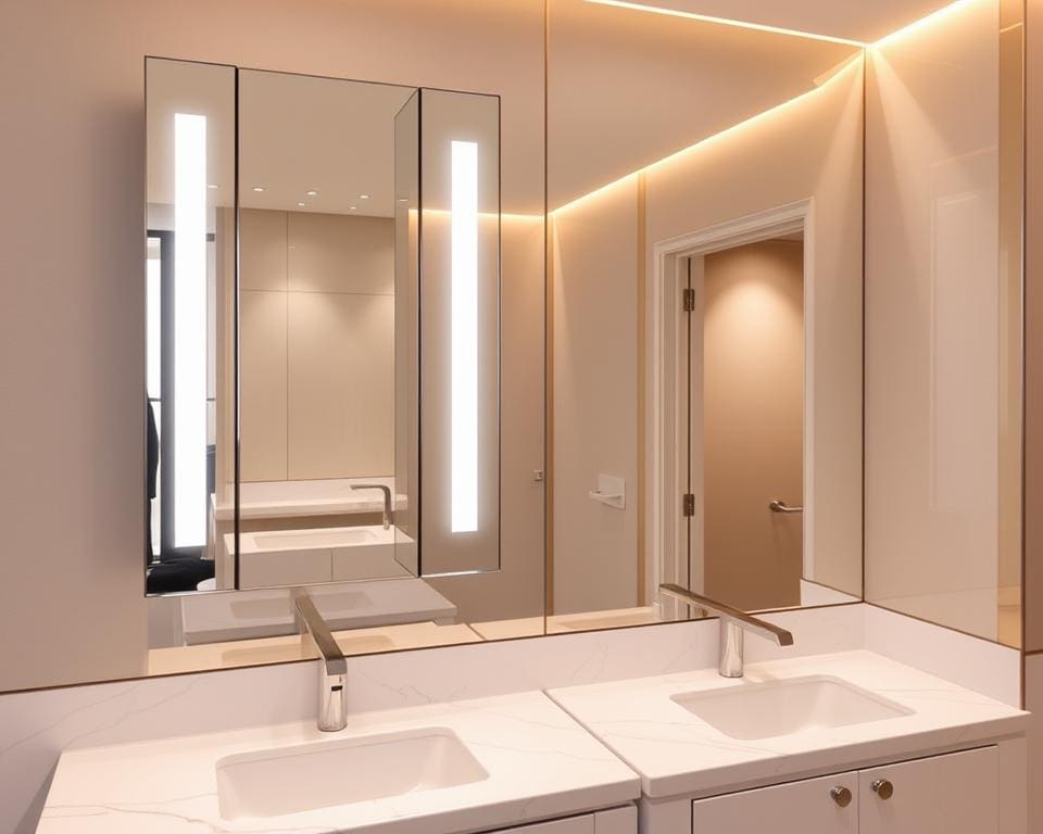 Spiegelkasten met LED-verlichting voor luxe badkamer