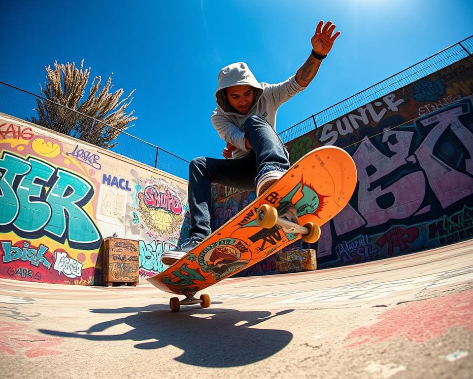 realisme in skateboard actie