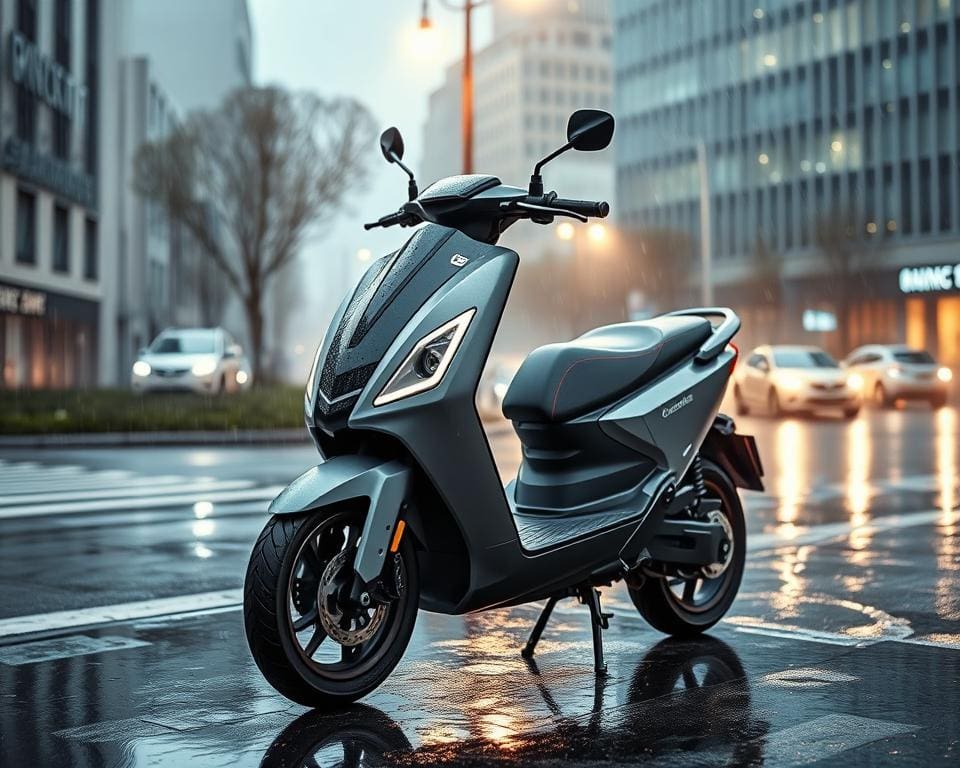 Elektrische scooters die bestand zijn tegen regen
