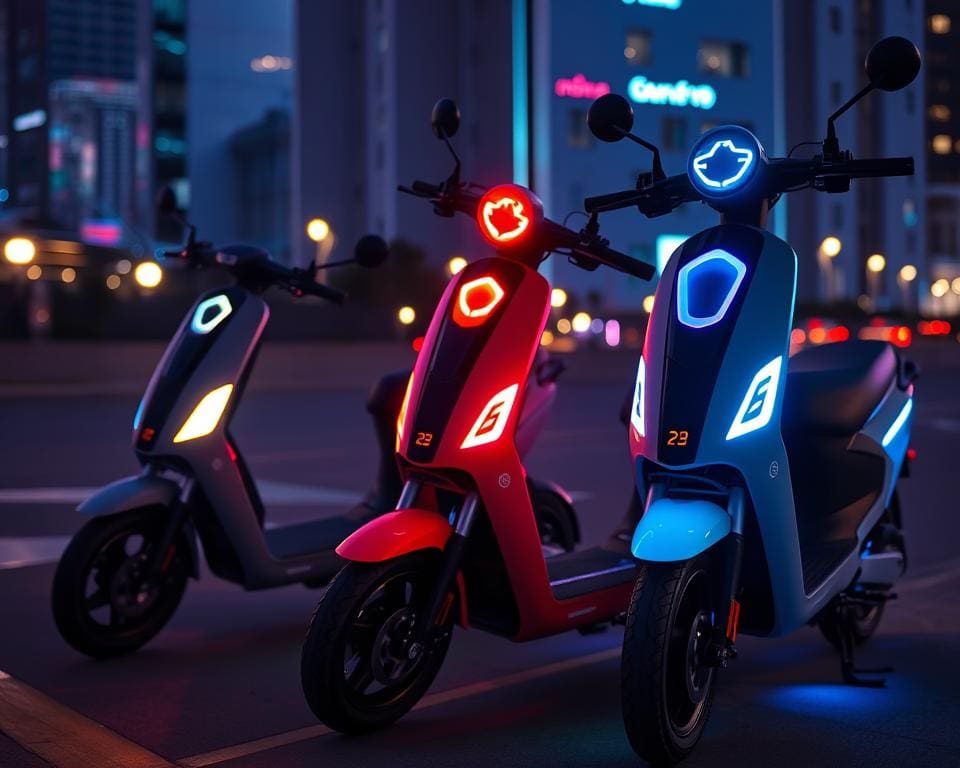 Elektrische scooters met geïntegreerde verlichting