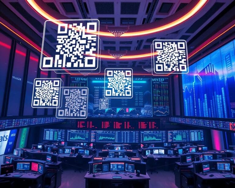 QR-codes en live data op de beurs