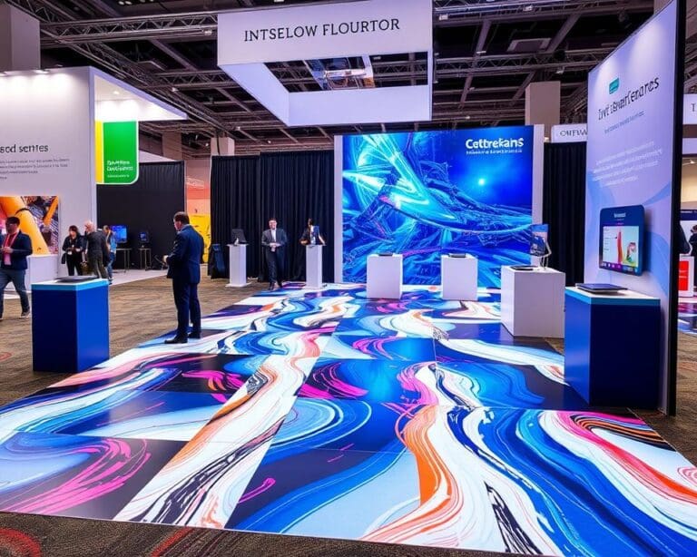 Verplaatsbare vloer combineren met branding en displays