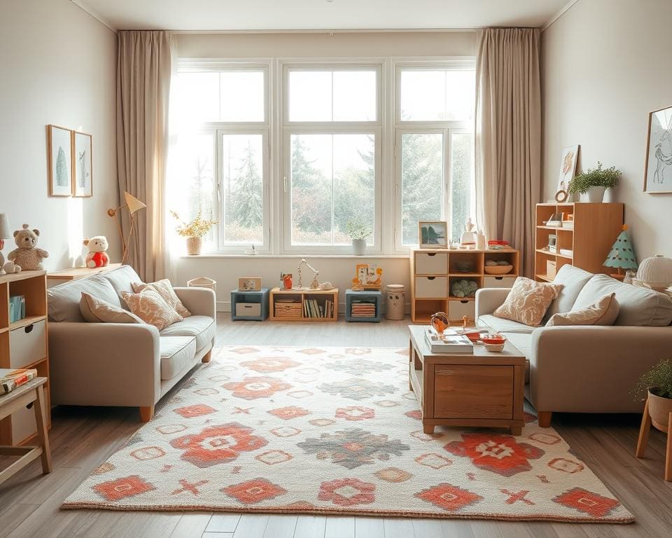 Hoe richt je een kindvriendelijke woonkamer in?