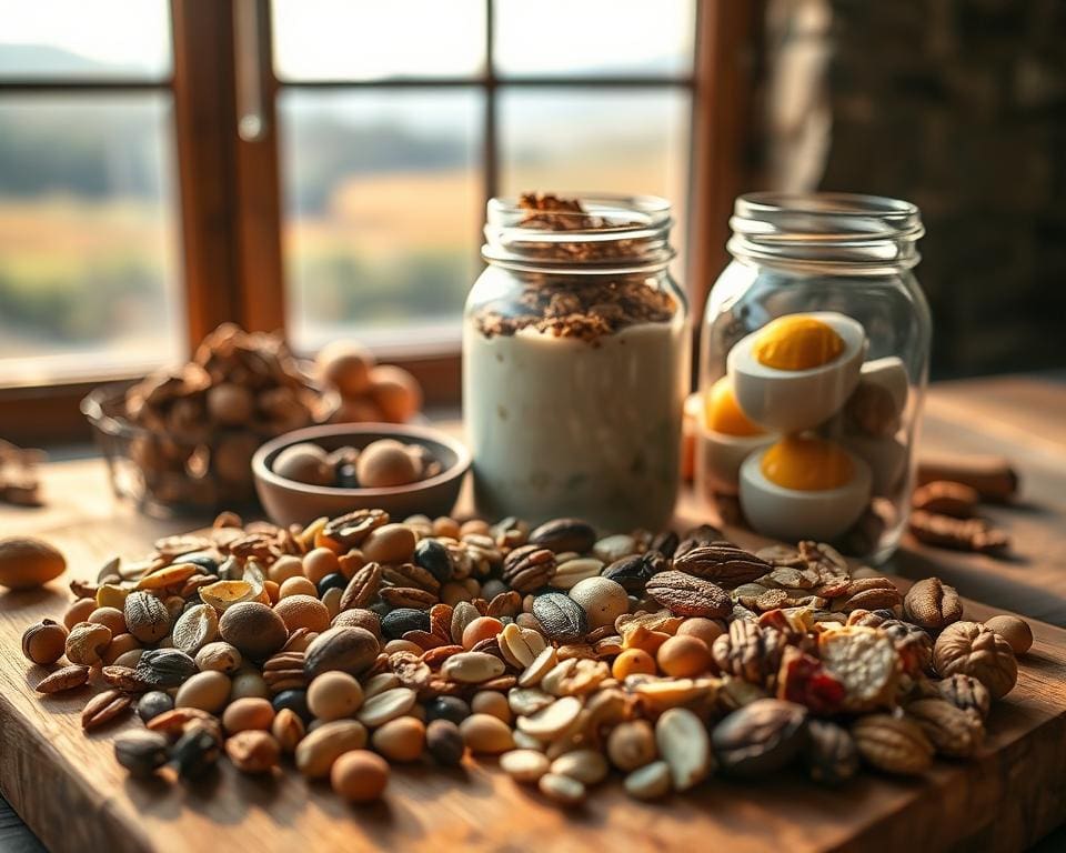 Eiwitrijke snacks voor onderweg