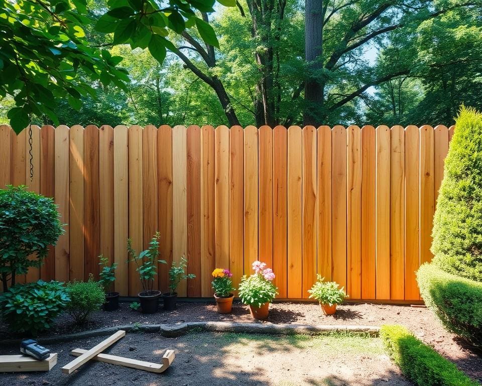 Een houten schutting plaatsen zonder ervaring