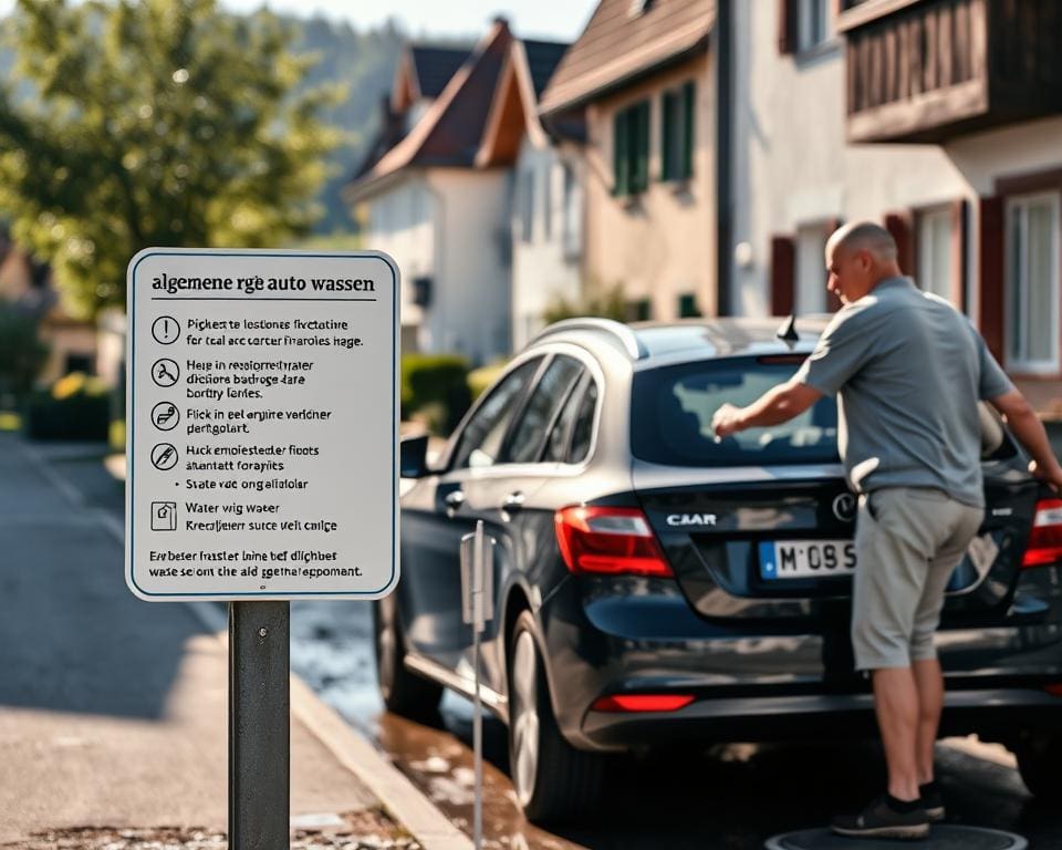 algemene regels auto wassen