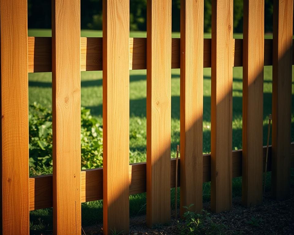stappen houten schutting