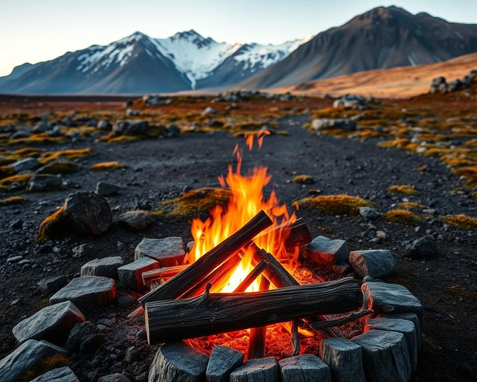 veiligheid kampvuur IJsland