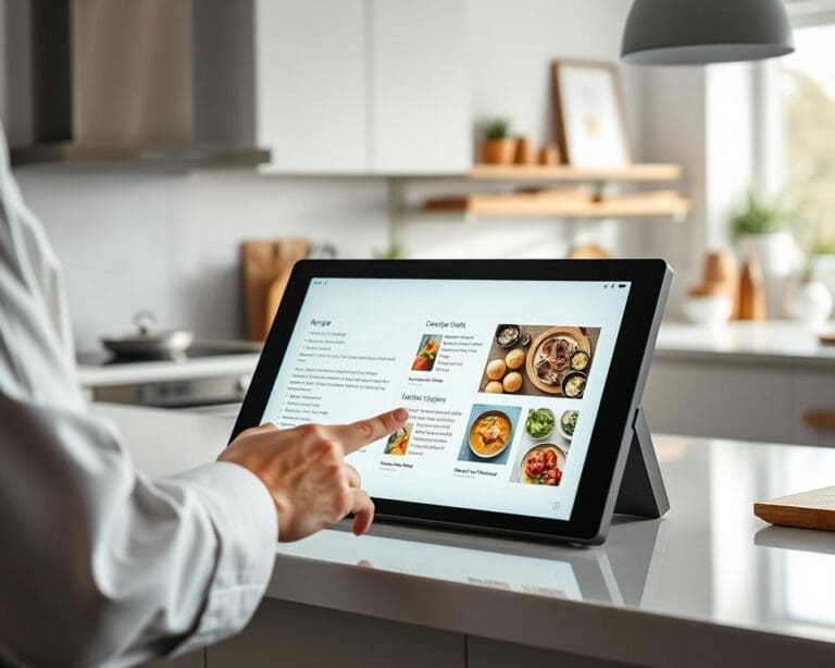 Hoe gebruik je een smart display voor recepten?