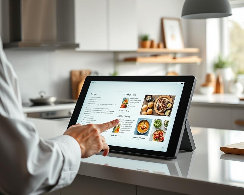 Hoe gebruik je een smart display voor recepten?