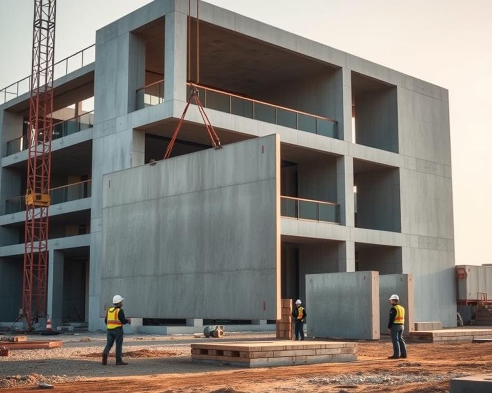 Wat zijn de voordelen van prefab betonconstructies in de bouw?