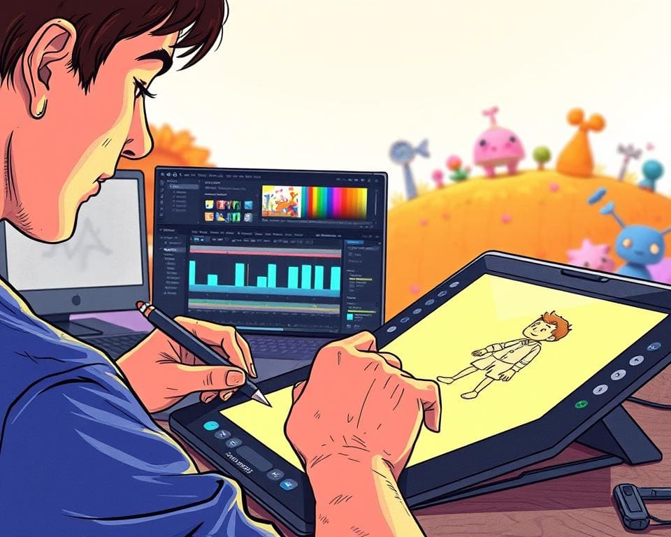 Welke tool helpt bij het animeren van tekeningen?