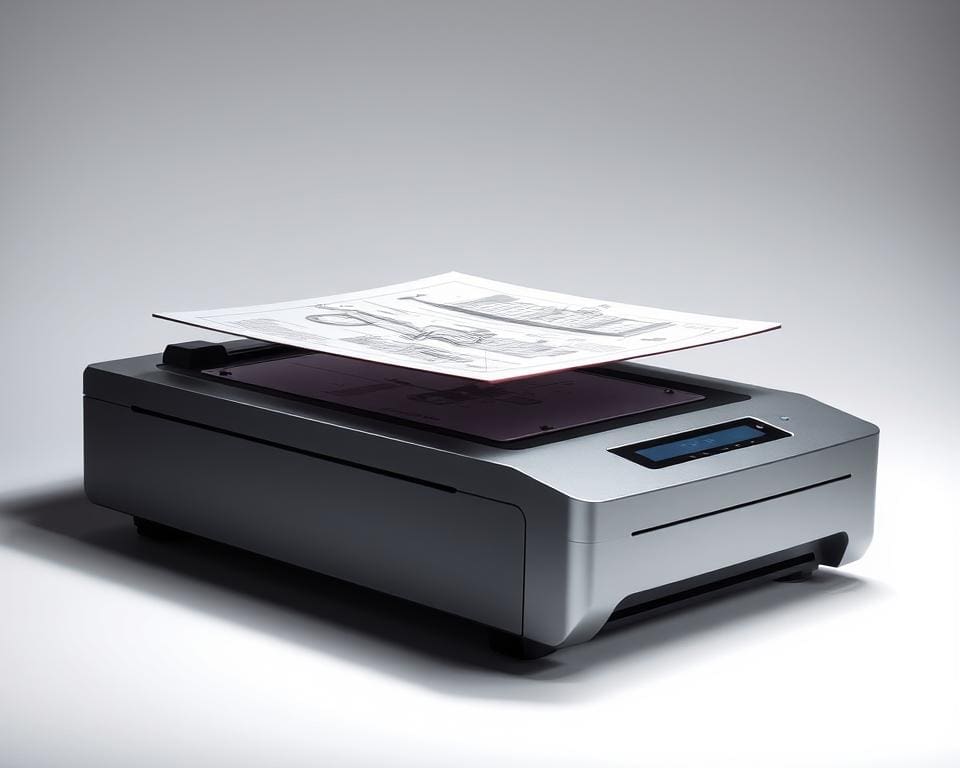 resolutie en kleurenkwaliteit van professionele scanner voor tekeningen