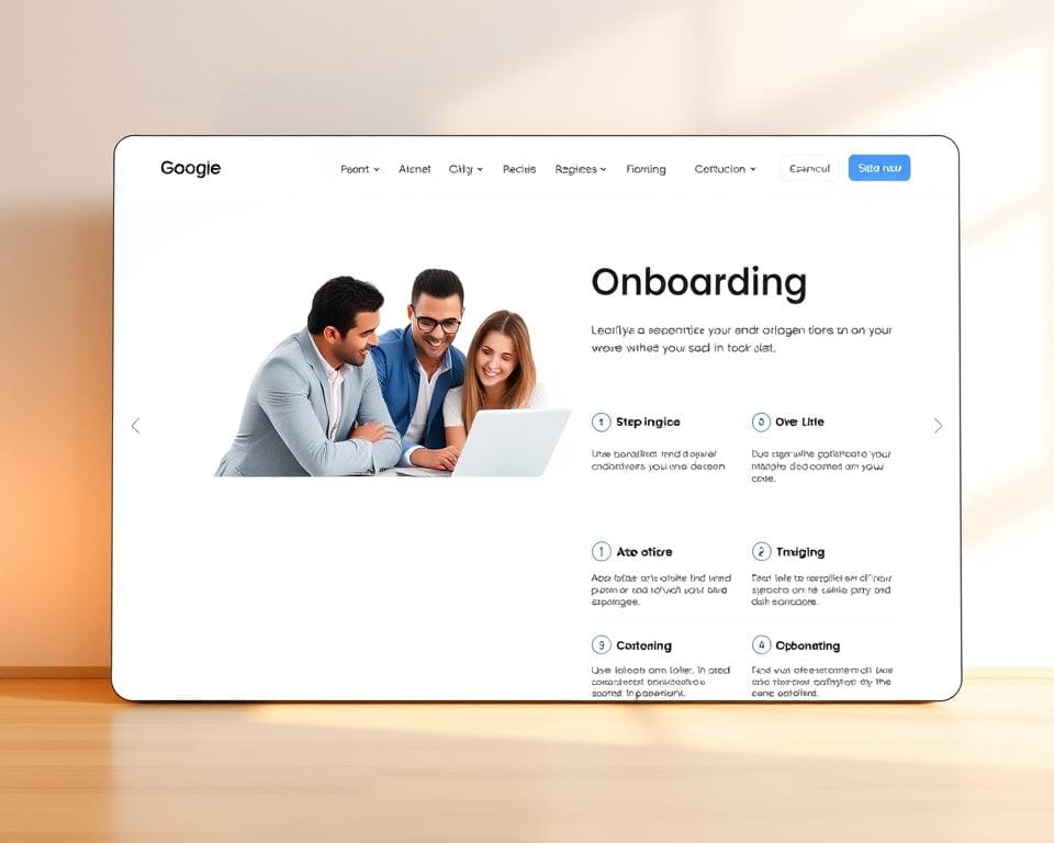 voorbeelden van effectieve onboardingpagina's