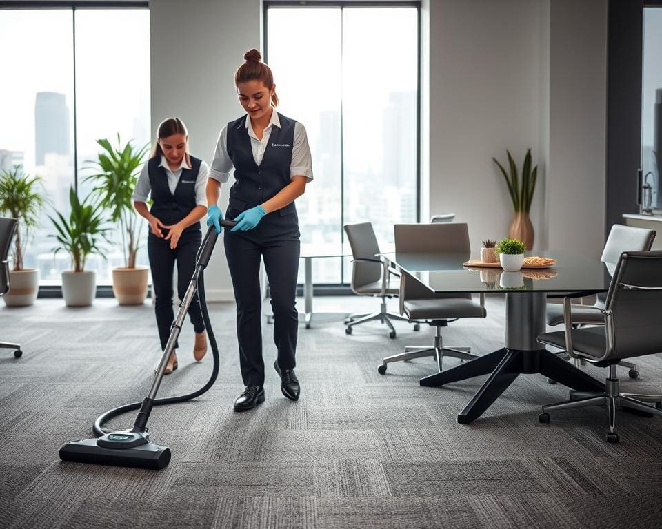 Hoe werkt een schoonmaakbedrijf voor kantoren?