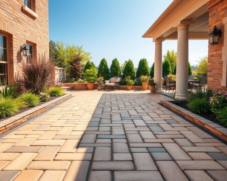 bestrating oprit terras