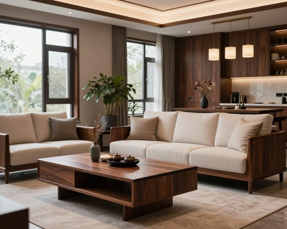 donker hout interieur
